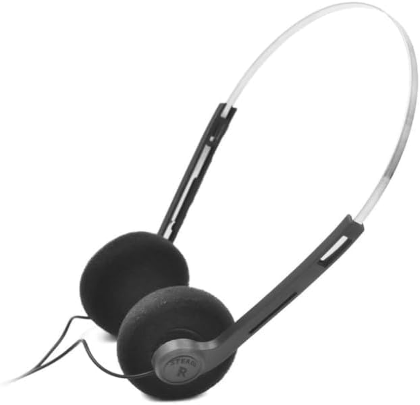 Retro Over-Ear Headphones,Wired Stereo Headphones, Headphone,Lightweight Portable Headphone with Adjustable Headband,Electronics (Black) image number 4