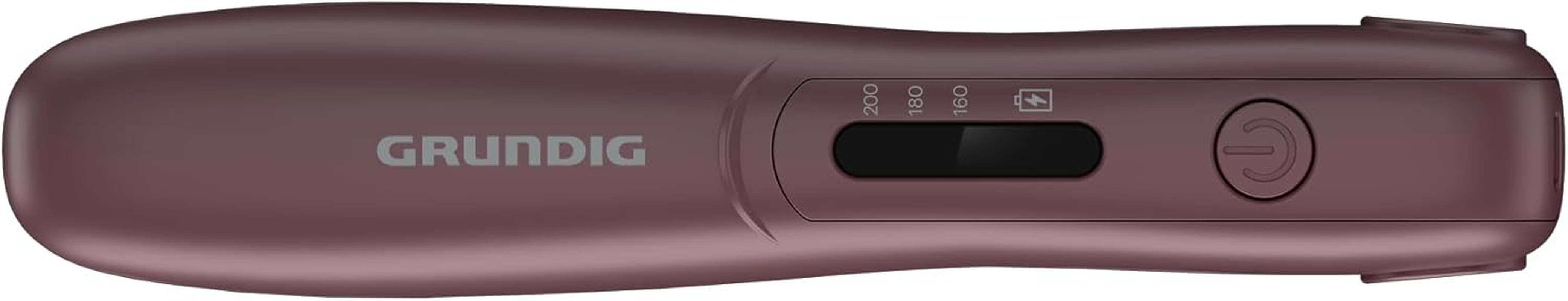 Grundig HS 6330 Mini Hair Straightener, Travel Straightener, 3 Temperature Levels (160/180/200&deg;C), Small Plates, Ceramic Coating, LE Display, up to 32 Minutes Operating Time, Safety Shut-Off, Purple image number 3