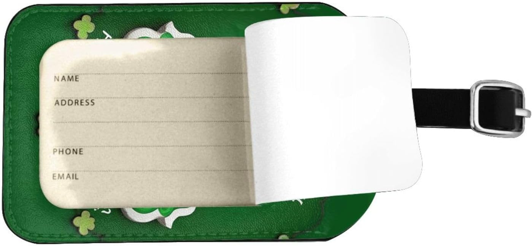 Happy St. Patrick'S Day Print Elegant Tag Stylish Tag Luggage Tag 4.3 X 2.76 Inch for Suitcases Travel Bags image number 2