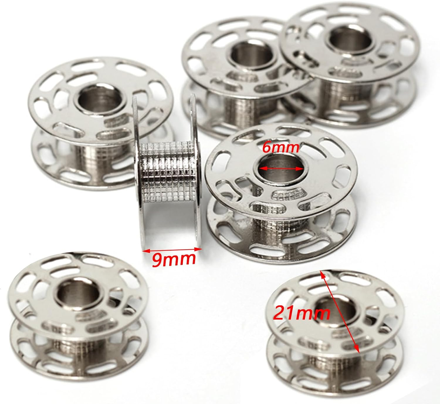 FQTANJU 10 Pieces Bobbins, Part Number # 0060265000QW - BERNINA 180 185 190 200 435 450 640 730E 1000 1630, 10 Pieces image number 2