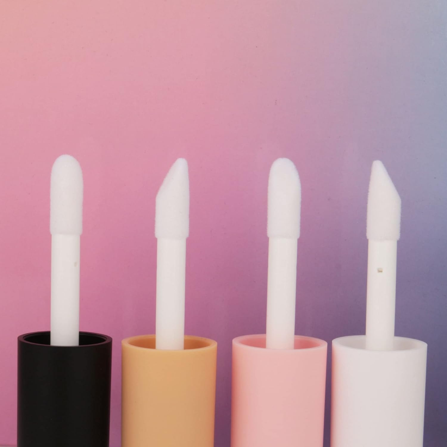 COSIDEA 15PCS Empty PETG Big Doe Foot Wand Lip Gloss Tubes 10Ml 0.33 OZ Pink Lipgloss Tube with Thick Brush Applicator for Castor Oil Tint DIY Concealer Tube Packing image number 1