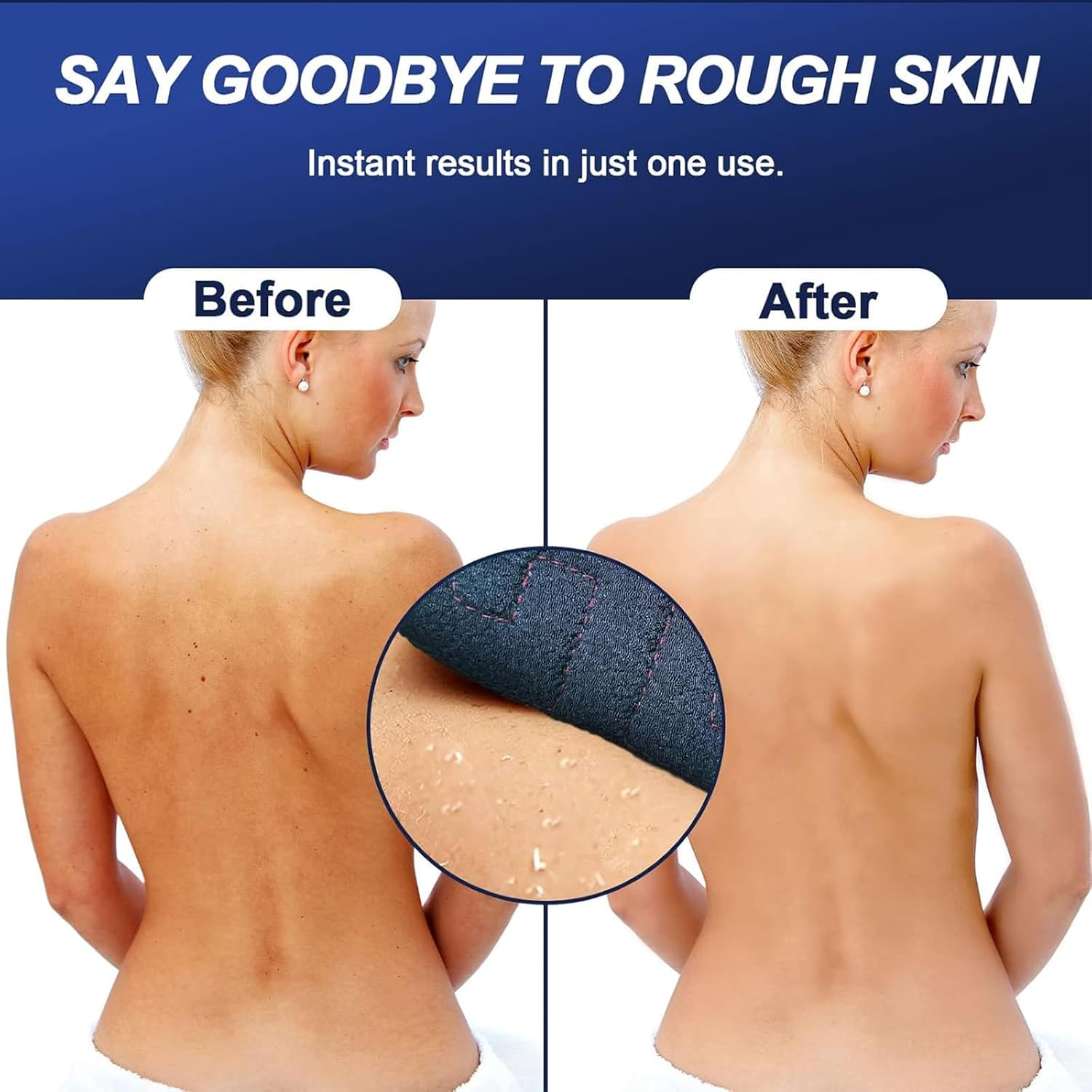 Body Scrubber，Back Scrubber，Long Exfoliating Back Scrubber for Shower, 34In Body Scrubber with Handles & Mitts, Double-Sided Black Mesh Scrubber for Deep Cleansing & Skin Exfoliation image number 6