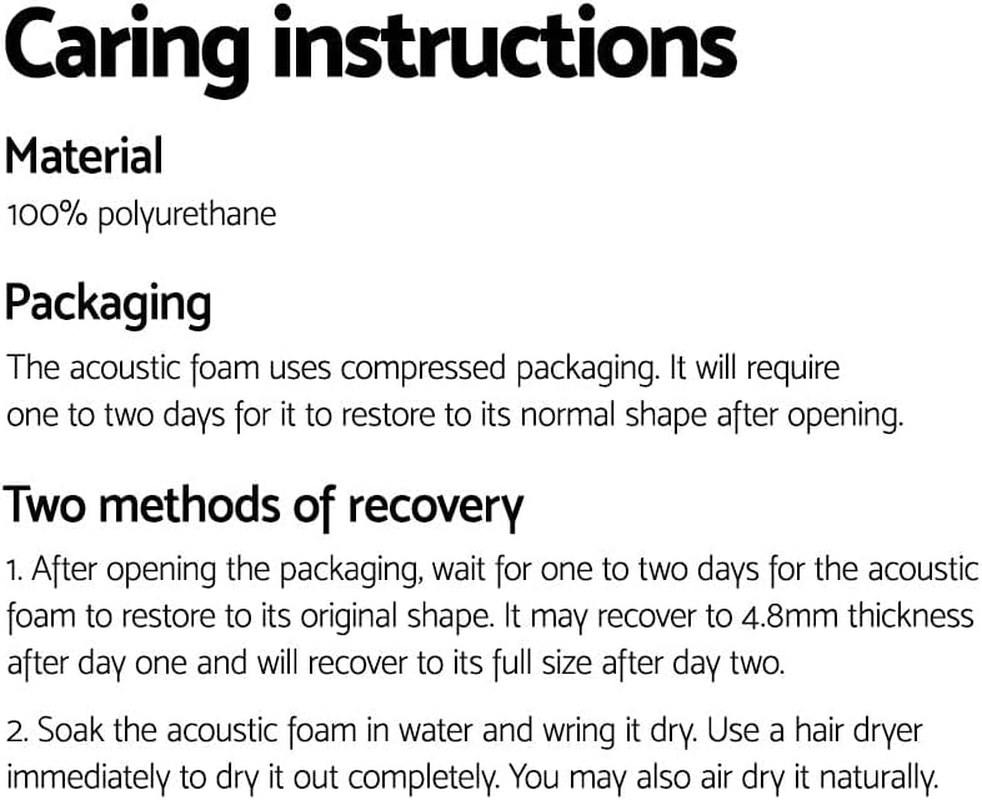 Alpha 40Pcs Acoustic Foam Panels Studio Sound Absorption Eggshell 50X50Cm image number 5