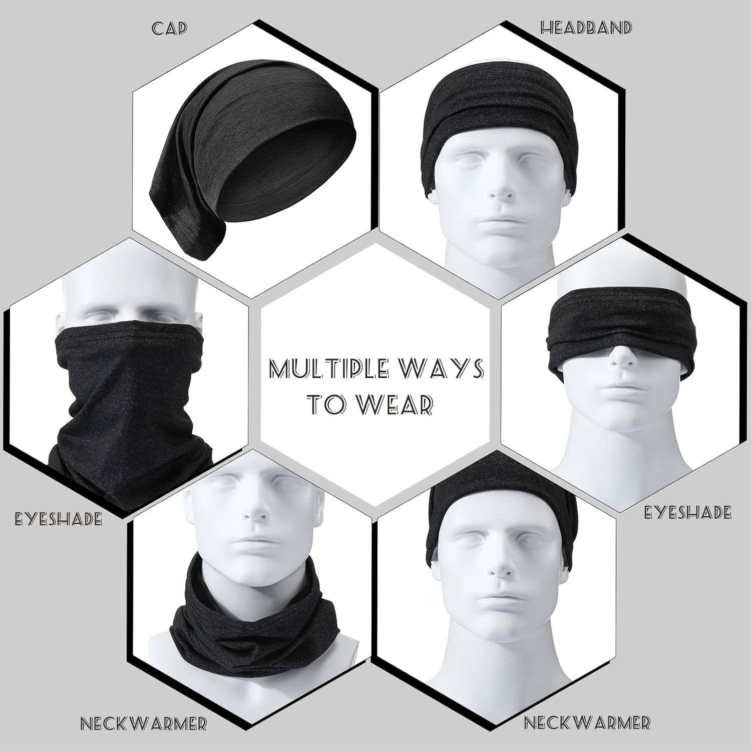 6 Pcs Spandex Dreadlock Cap Dreadlock Tube Unisex Men Women Dreadlocks Bands Elastic Long Hair Dreads Head Wraps Dreads Cap Locks Headbands for Dreads Accessories, 6 Colors (Dark Color)