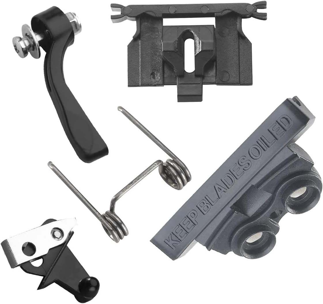 4 PCS DIY Hair Clippers Accessories Spring Tension & Cam Follower Swing Head Guide Block Plastic Tongue Fit Wahl Magic Clip 8148/8504/8591/1919 Repair Part (2+2 Black)