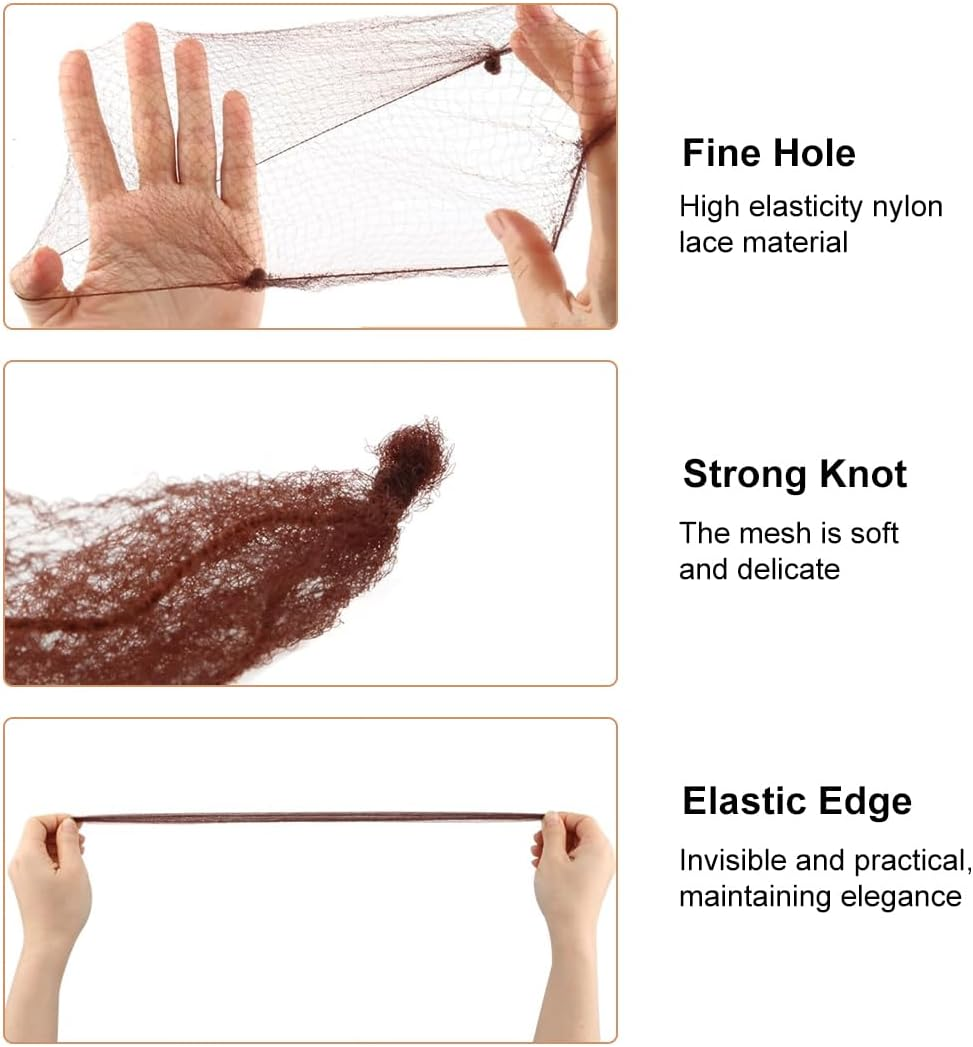 Pack of 40 Invisible Hair Nets, Fine Mesh Ballet Bun Hair Nets, Elastic Hair Nets for Nurse, Ballet Hair Bun Shaper, for Nurse, Dancer, Flight Attendant image number 1