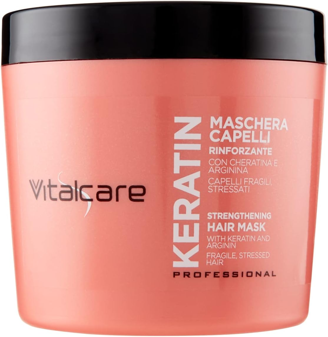 Vitalcare Keratin - Strengthening Hair Mask for Fine and Thick Hair, with Keratin and Arginine, for Stronger and Soft Hair, 500 Ml image number 1