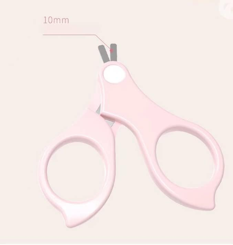 Pandaear Baby Nail Manicure Pedicure Grooming Care Kit (4 Pack)| Clippers Scissors File Tweezers for Newborn Infant Toddler Kids 1 Months plus (Pink) image number 4