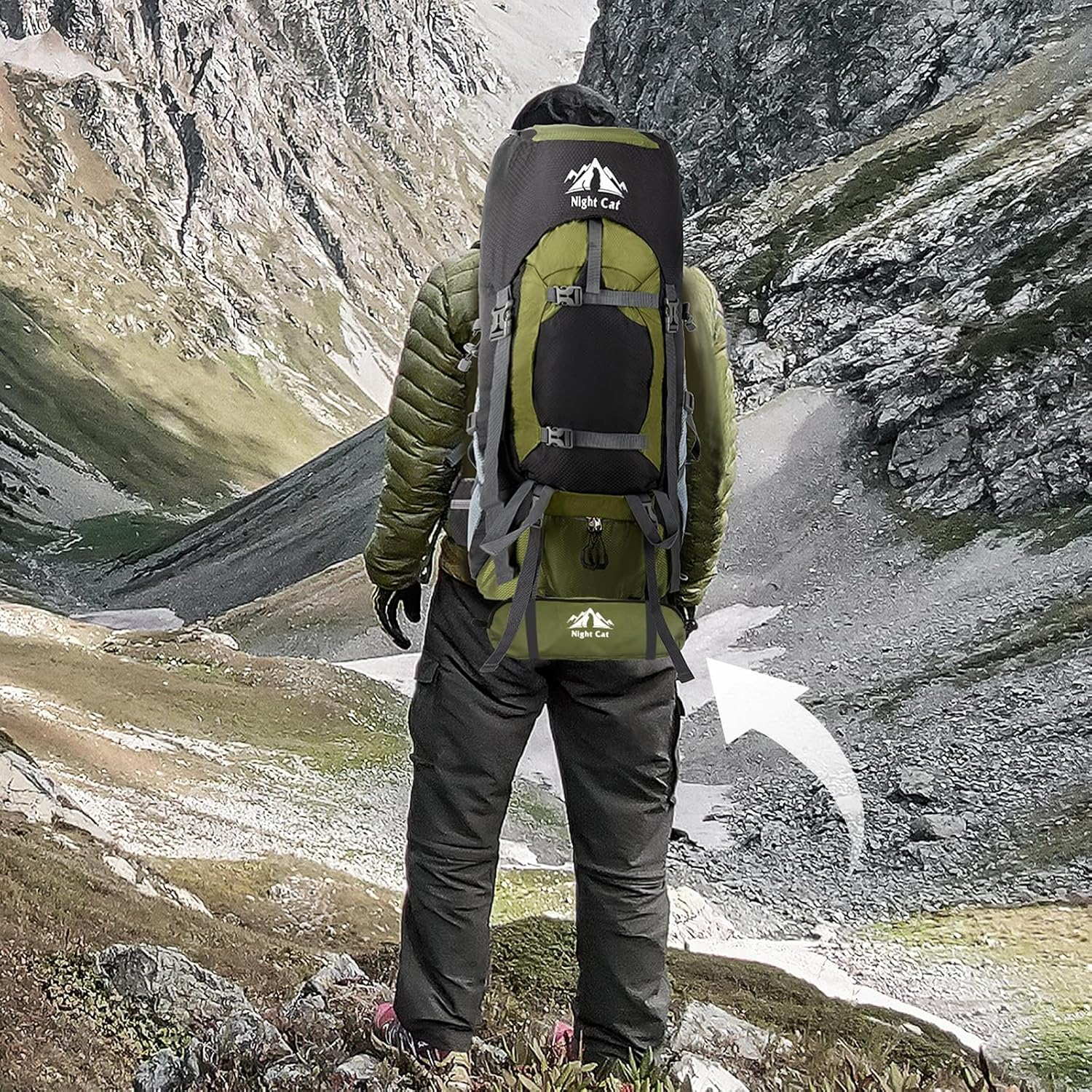 Night Cat Portable Folding Camping Chair Ultralight Compact Outdoor Chairs with Storage Bag for Backpacking Fishing Picnic Travel 100Kg