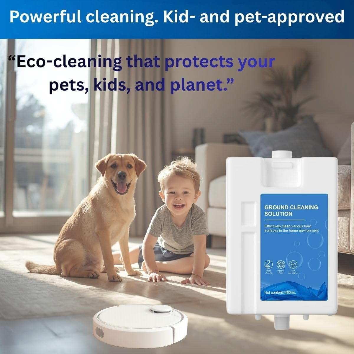 Dreame Cleaning Solution &ndash; 1 L Floor Cleaner Detergent for Dreame L20 / L10 Robot Vacuum Mop, Refill Cleaning Detergent &ndash; 3-Bottle Set image number 2