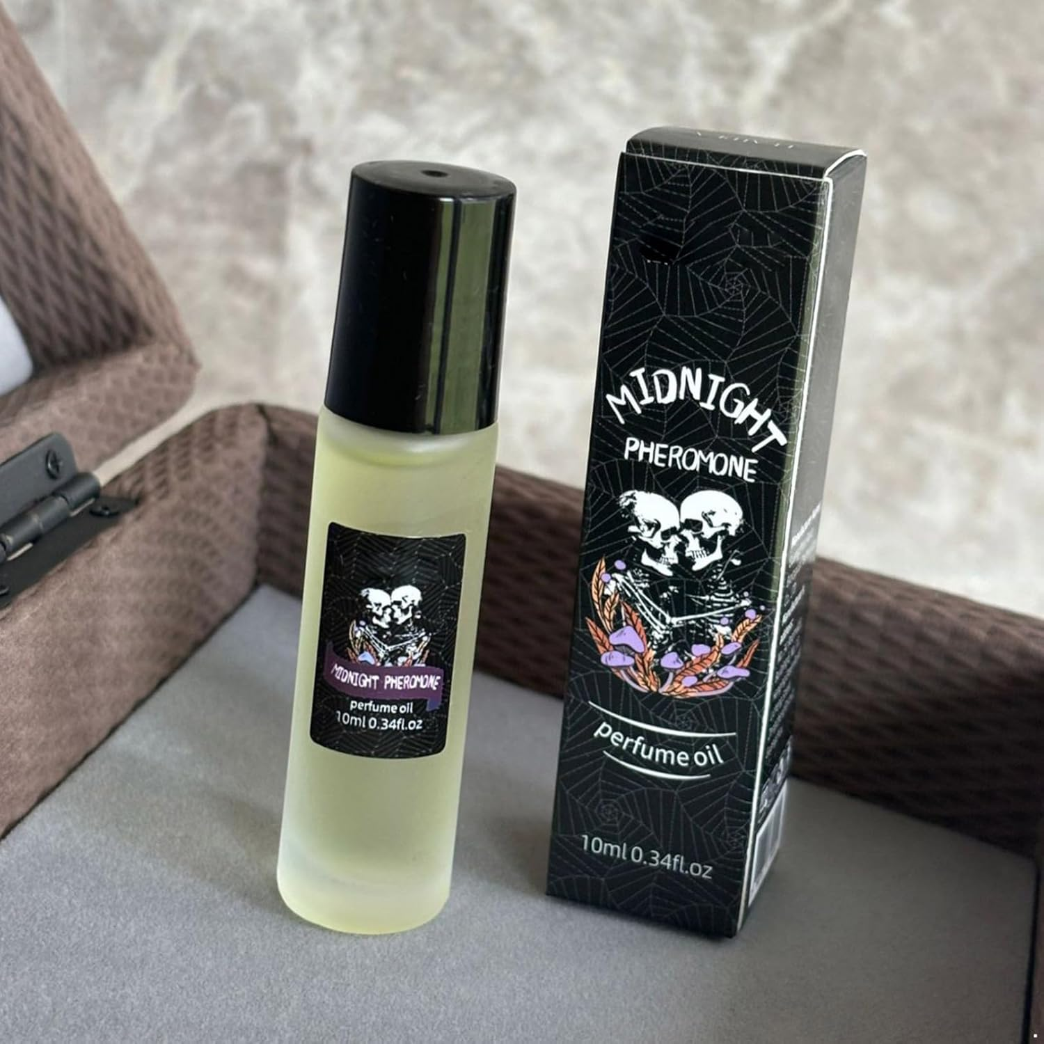 FEESHOW Midnight Pheromone Perfume Oil for Women Men Unisex Long Lasting Fragrance for Night Parties Halloween Dates Black One Size image number 4