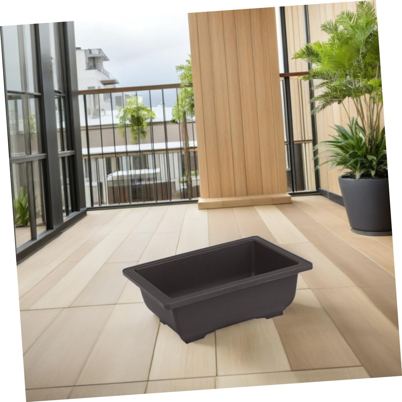 BESPORTBLE 5Pcs Rectangular Plastic Bonsai Planters for Home Gardening, Small Succulent Plant Pots without Tray, Sturdy Reusable Flower Containers for Indoor and Outdoor Use image number 1