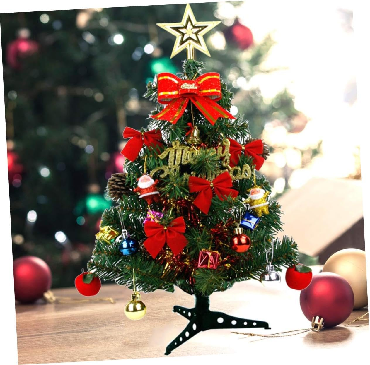 Mikinona Small 45Cm Tabletop Christmas Tree Desktop Ornament Decorative Accessories, Artificial Christmas Decorations for Home Holiday Party image number 3