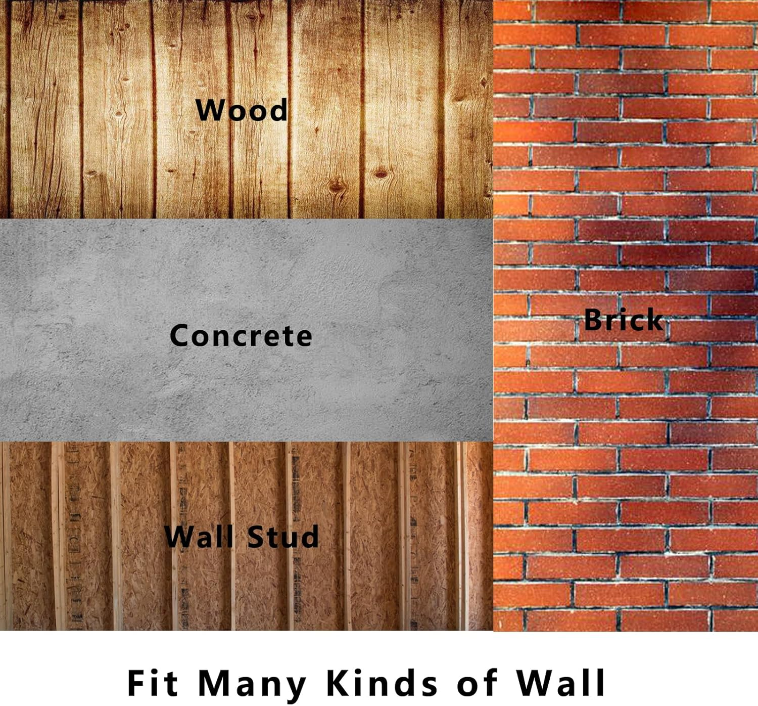 Juformin Heavy-Duty Ladder Hanger-Wall Mount Ladder Hooks for Storage-Wheelbarrow Hangers for Garage Wall-2 Pack image number 5