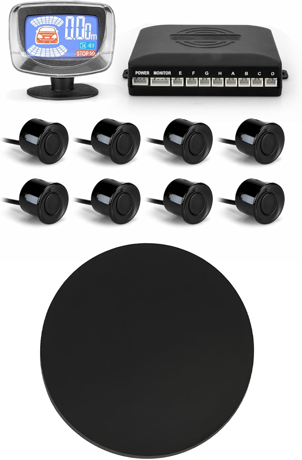 4Pcs 30Mm PDC Stickers Deactivation Parking Sensor Rubber Cover 3Mm Thick image number 1