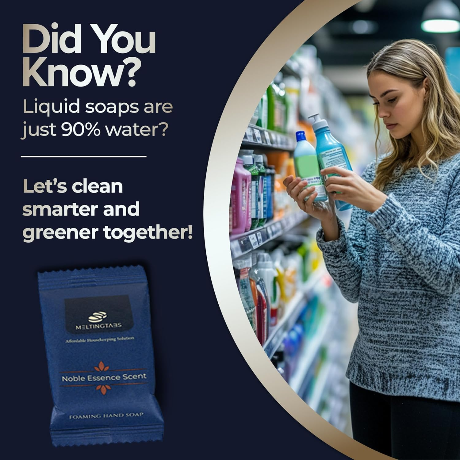 MELTINGTABS Foaming Hand Soap Tablets Refill &ndash; Noble Essence Scent, 6-Pack Concentrated Tablets for Foaming Soap