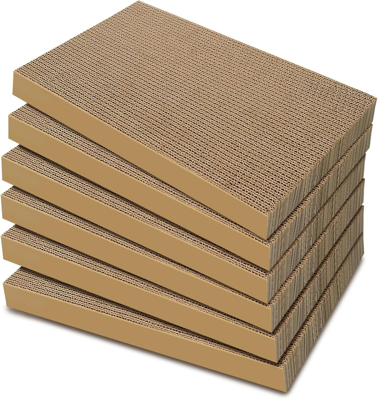 AGYM Cat Scratchers 6 Packs Refill Cat Scratching Pad Cardboard for Indoor Cats and Kitten, Large Size Cat Scratch Pad Board Easy for Cats to Scratch image number 3