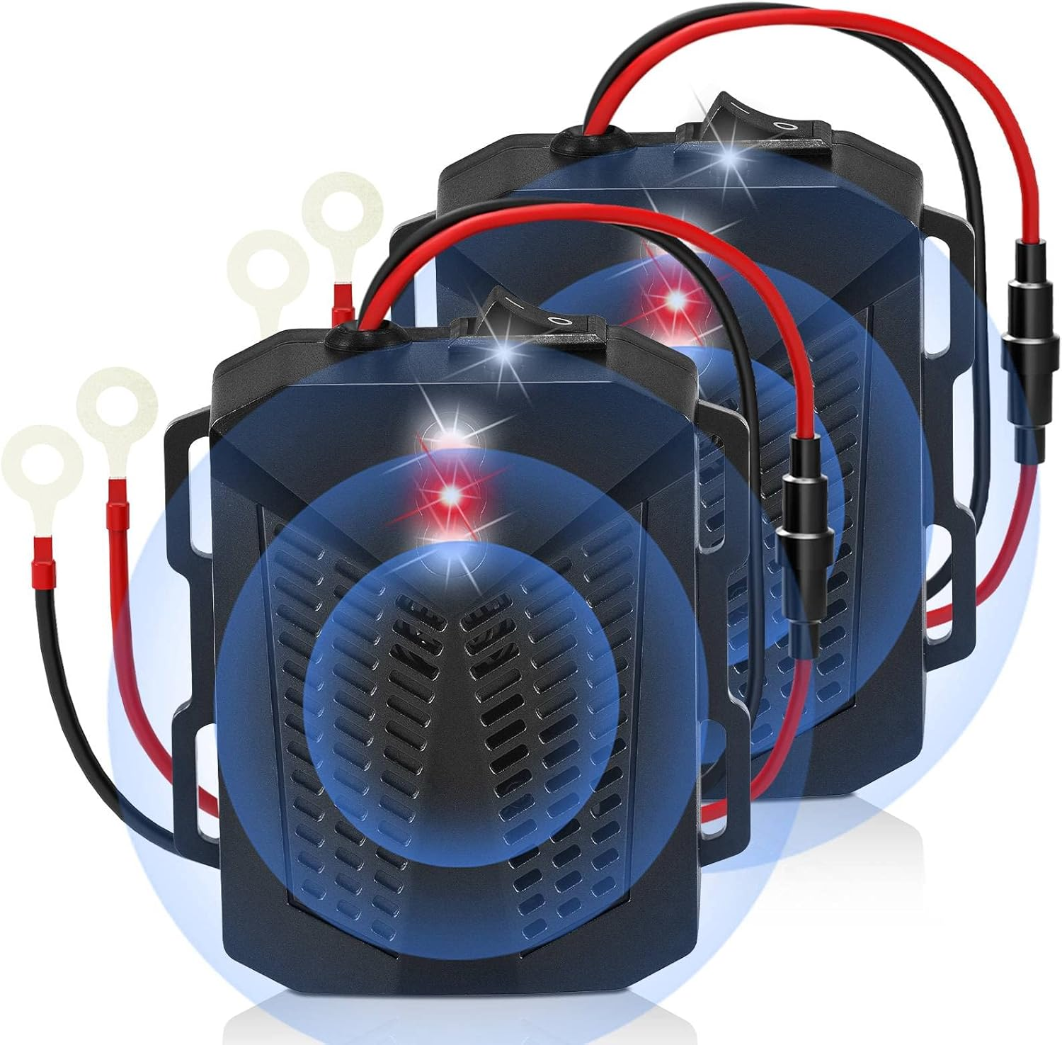 2 Pack Rat Repellent for Car Engines with Two Ultrasonic Modes & Evictor Flashing Lights to Keep Mouse Squirrel Rat Out, Humanized Ultrasonic Pest Repeller under Hood Rat Repeller for 12V Car image number 4