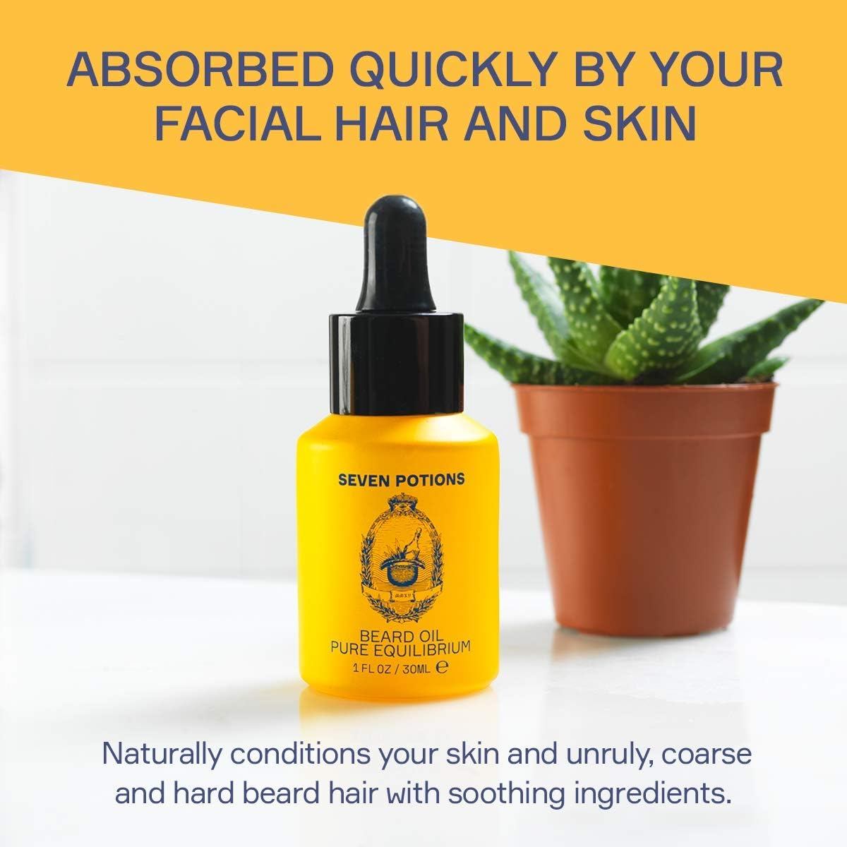 Seven Potions Premium Beard Oil for Men &mdash; Jojoba Oil Beard Softener to Nourish Skin, Hair, and Stop Beard Itch &mdash; All-Natural, Vegan, Cruelty Free &mdash; Fragrance Free (30Ml) image number 5