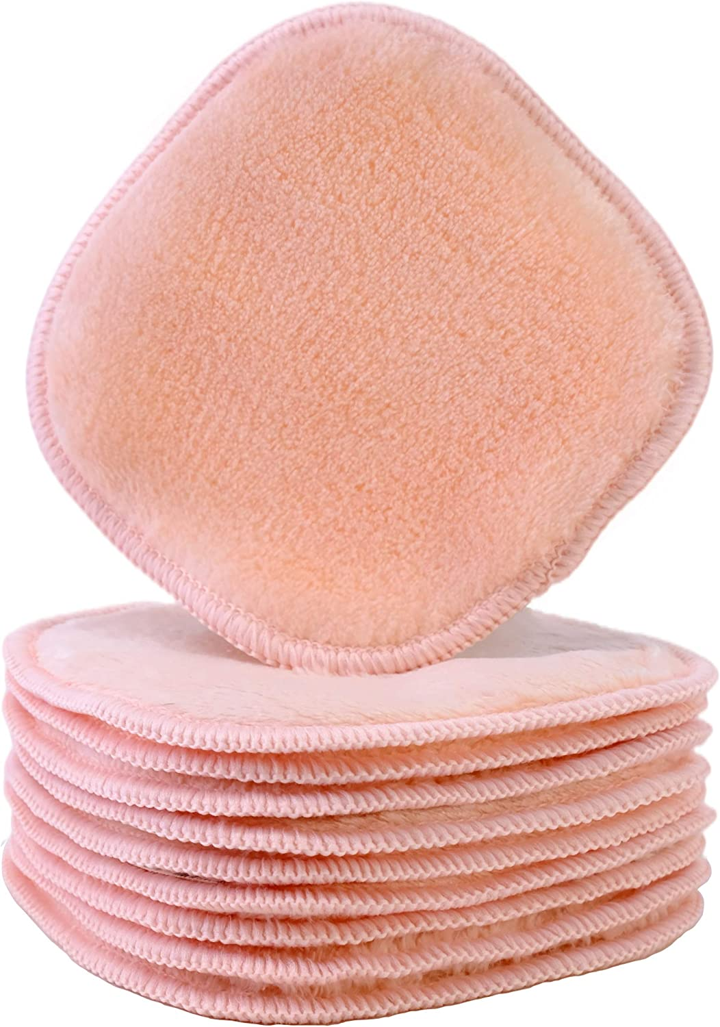 Polyte Premium Hypoallergenic Microfiber Fleece Makeup Remover and Facial Cleansing Cloth, 5 X 5 In, 10 Pack (Light Coral) image number 1