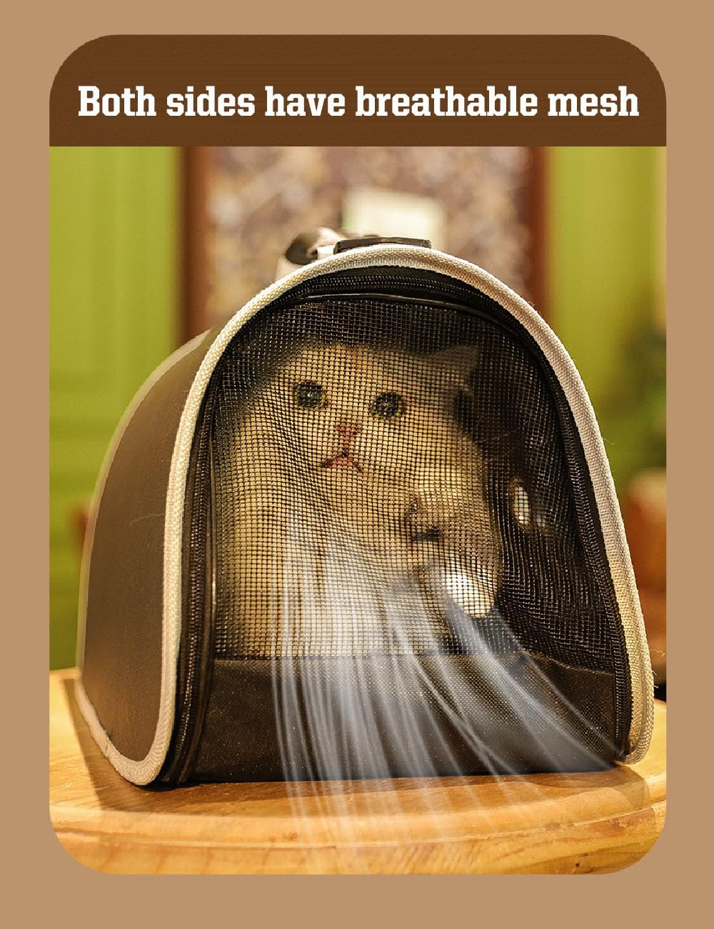 Cat Carrier Backpack with Shoulder Strap, Pet Carrier Backpack for Small Medium Cat Puppy Doggie, Space Capsule Transparent Pet Backpack, Waterproof Handbag Backpack for Travel, Walking and Outdoor