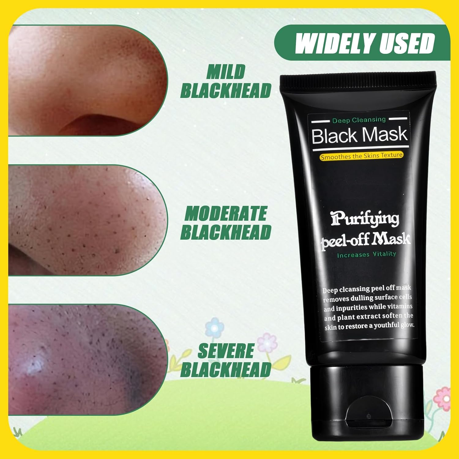 50Ml Blackhead Remover Mask - Activated Charcoal Peel off Mask for Face & Nose - Deep Pore Cleaner for Women & Men - Blackhead Treatment & Pore Release image number 1