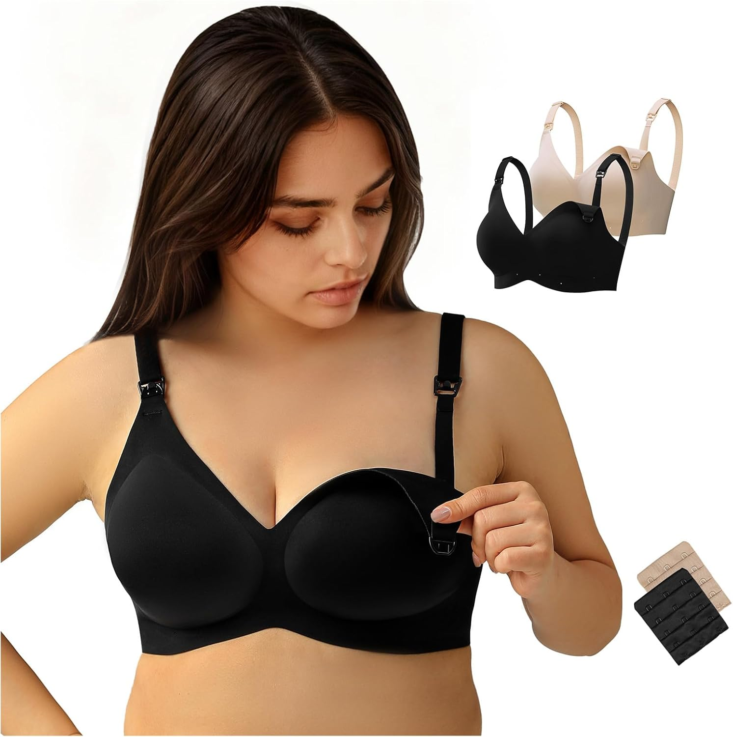 Nursing Bras for Breastfeeding Seamless Maternity Bra Wireless Pregnancy Sleep Bralette Natural Shape Support