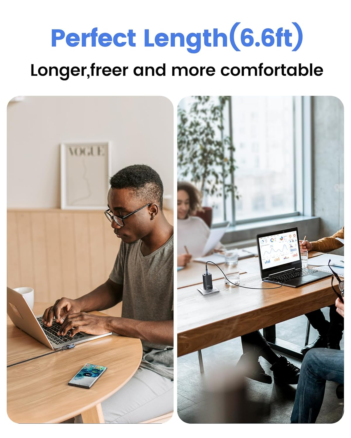 Toocki 2M USB C Cable, 2 Pack USB a to USB C High Speed Charging Cords, 90 Degree Angled and Braided for Durability, Compatible with Samsung Galaxy S23, S22+, S21+, Note 10, LG V30, Switch