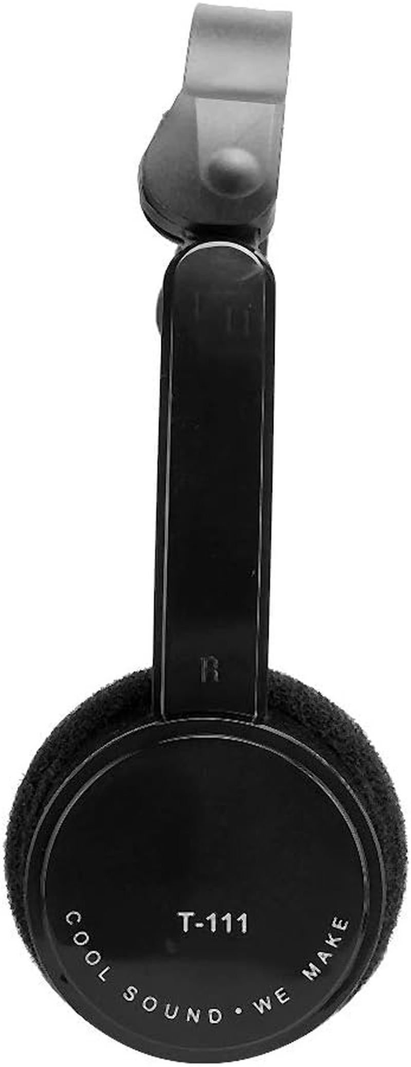 EVGATSAUTO Foldable Wired Headphones, Stereo Headset with Microphone for Kids, Lightweight 65G ABS Material, for Smartphone Tablet PC Skype Calls (Black) image number 1