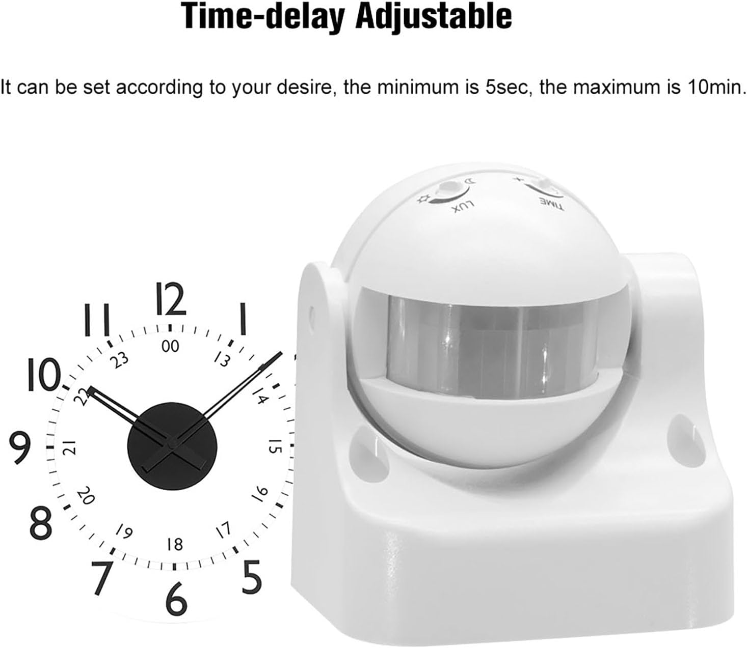 RIZGHWOY PIR Motion Sensor Switch, 180 Degree Outdoor Security, IP44 Rated, 240V AC, LED Compatible, White, 12M Detection Range image number 5