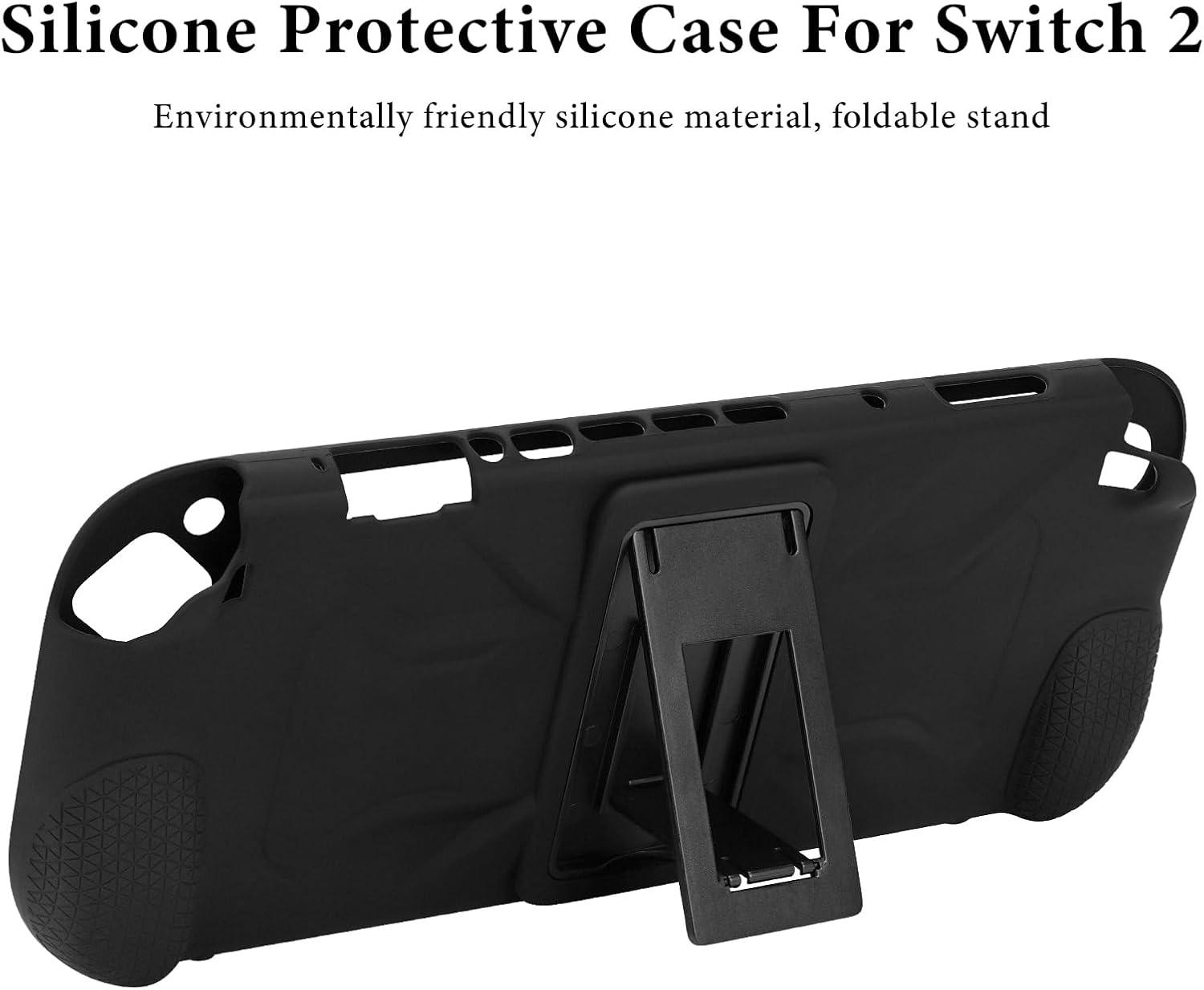 Geekria Silicone Protective Case Compatible with Nintendo Switch 2, Split Design Shockproof Anti-Scratch Shell, Game Accessories (Black)