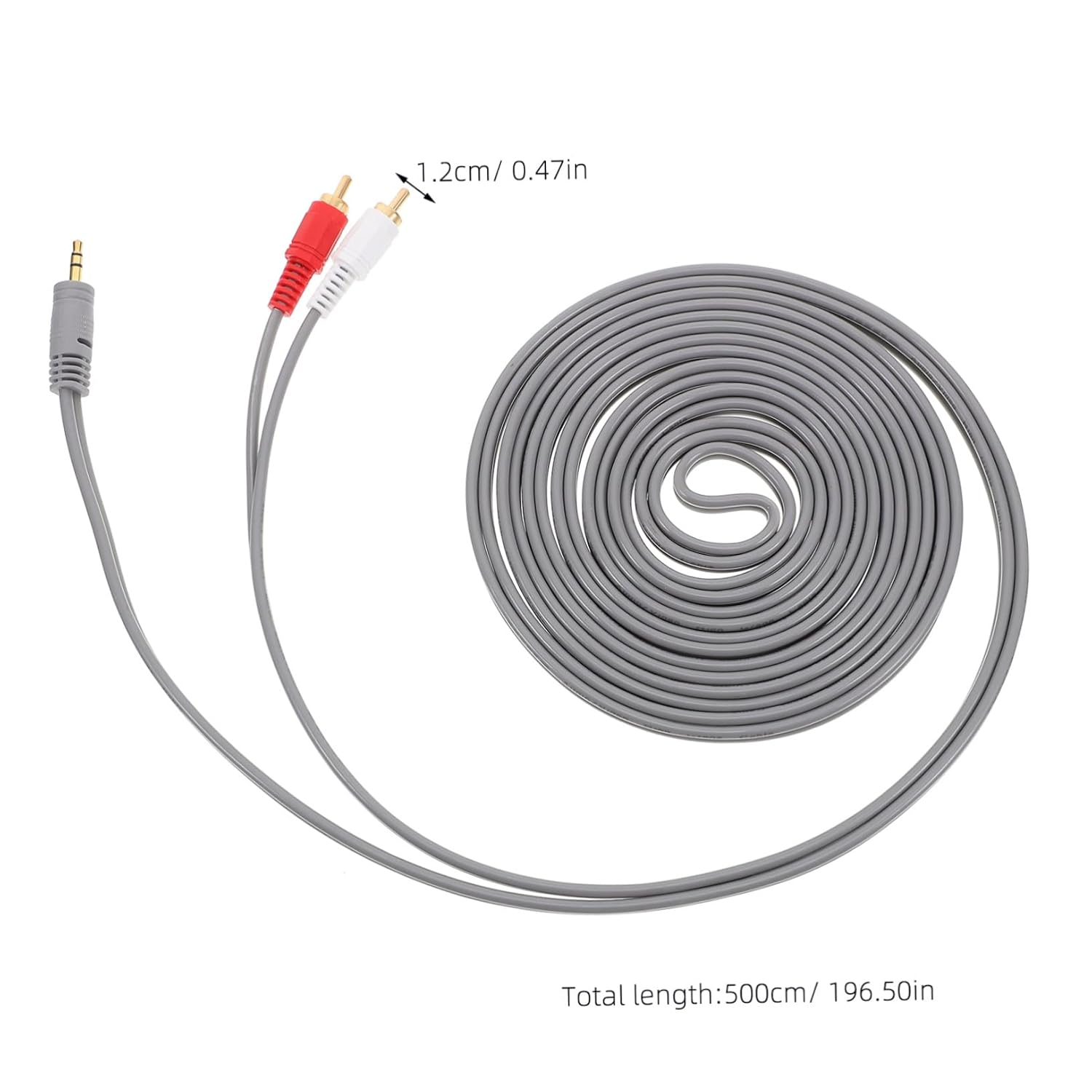 HEALEEP Av Dual Output Speaker Cable Durable Audio Wire with High Transmission for Amplifiers and Home Theater Systems Flexible Design for Easy Setup and Performance