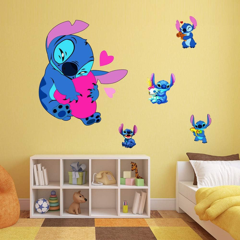 3D Cartoon Characters Wall Stickers Cartoon Wall Decals Excellent Vinyl Wall Decor for Girls Room Living Room (Size 17.7 X 23.7 Inch) image number 2