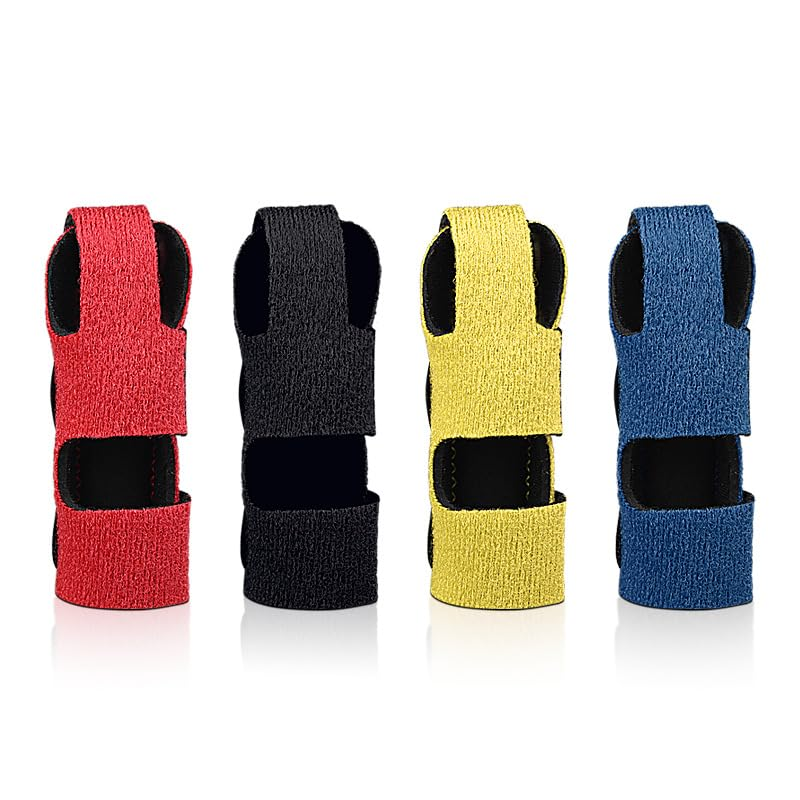 Trigger Finger Splint,Finger Brace for Arthritis 4 Pcs Trigger Finger Brace Support Broken Finger with 3 Adjustable Fixing Belt Fits for Straightening, Index, Middle, & Ring Finger Pain(4 Colors) image number 3