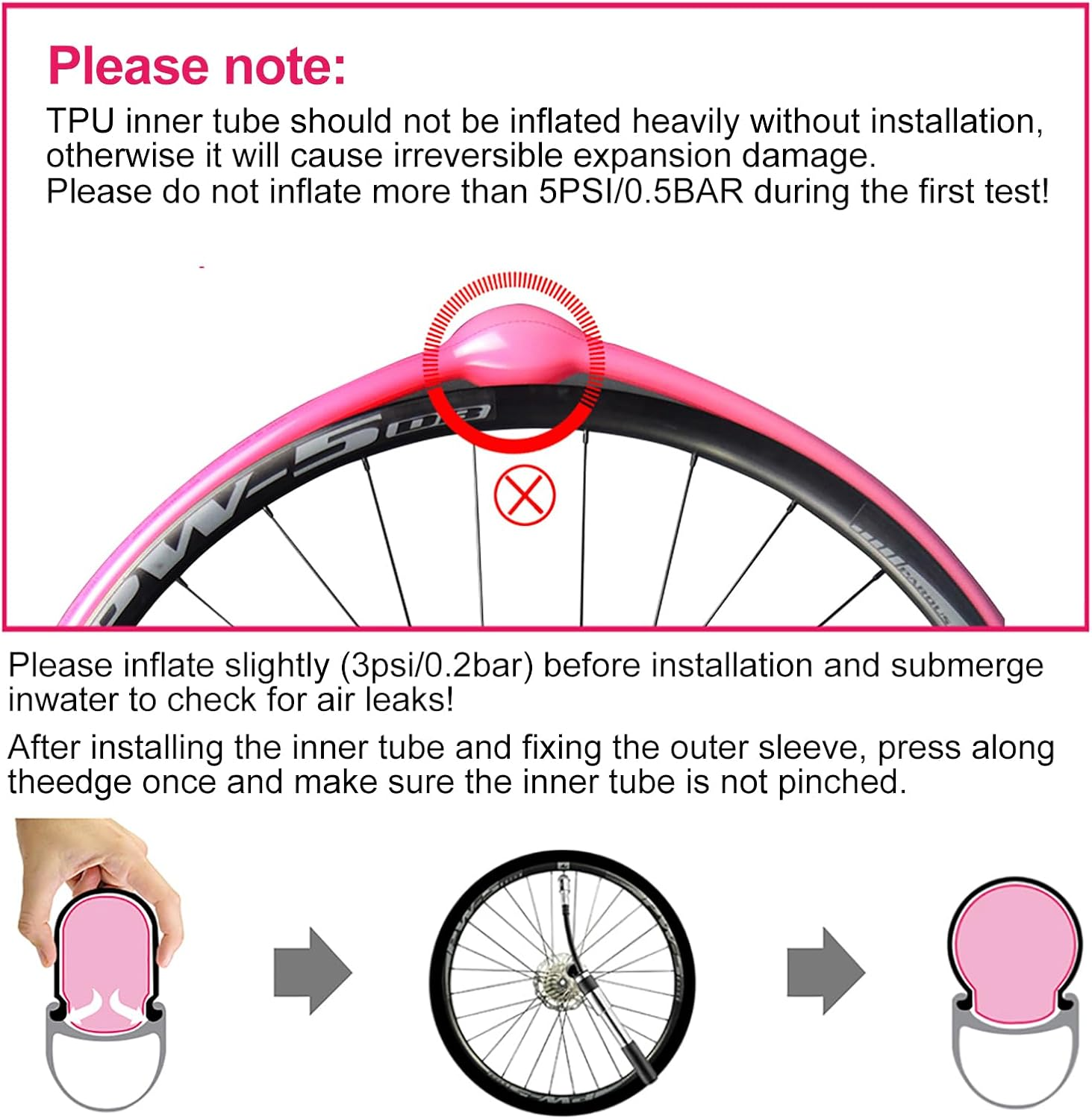 2Pcs Ridenow Bike Inner Tubes 700C X 32-47C TPU 45G Ultralight Bicycle Inner Tube with 45Mm Presta Valves (Include Bike Tube Patch Repair Kit) image number 4