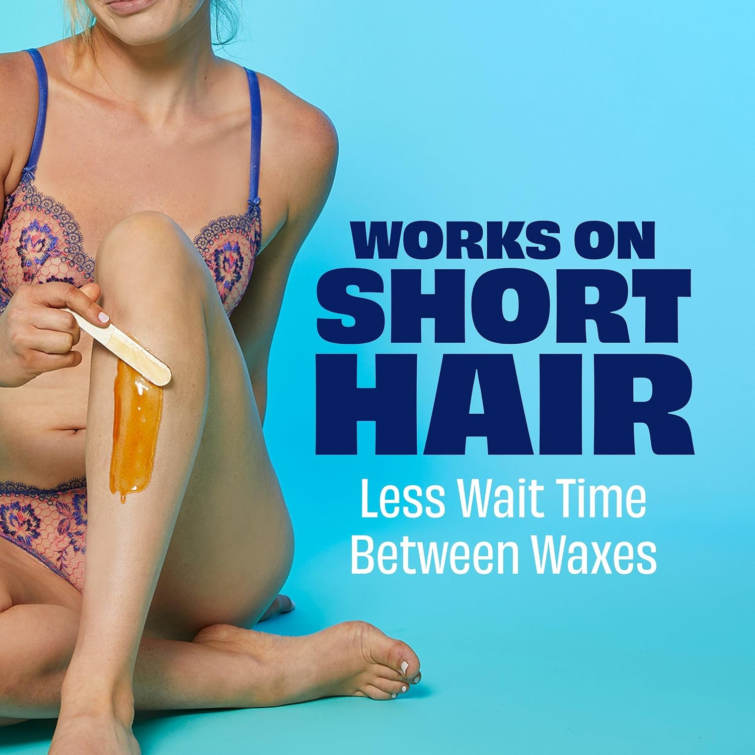 Nair Sugar Wax Hair Removal, 350Ml - Smooth Skin for Weeks, Natural Ingredients, Heat-Ready Formula, Works on Short Hair, Gentle on Skin - At-Home Waxing Kit image number 4