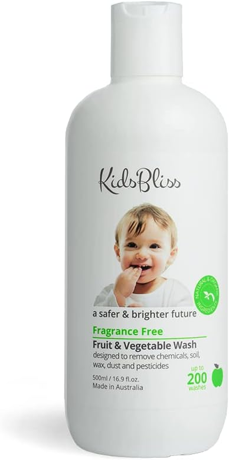 Kids Bliss Fruit and Vegetable Wash-Fragrance Free, 500Ml image number 1