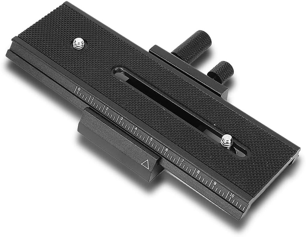 Joyzan Macro Focusing Rail Slider, 2 Way Shot Focus Mount Camera Flash Support Bracket Holder Photography Closeup Shooting Plate 1/4" Quick Screw Release Precision Scale Mirrorless Position DSLR image number 6