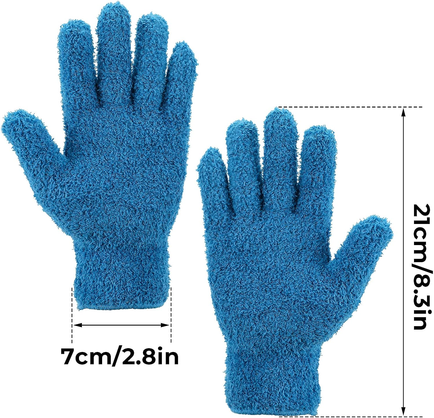 2 Pairs Microfiber Dusting Gloves Cleaning Gloves Flexible No Shedding Microfiber Dust Cleaning Glove Wipes, Dust Gloves for Cleaning Furniture, Lamp and Hard-To-Reach Corner Gap image number 6