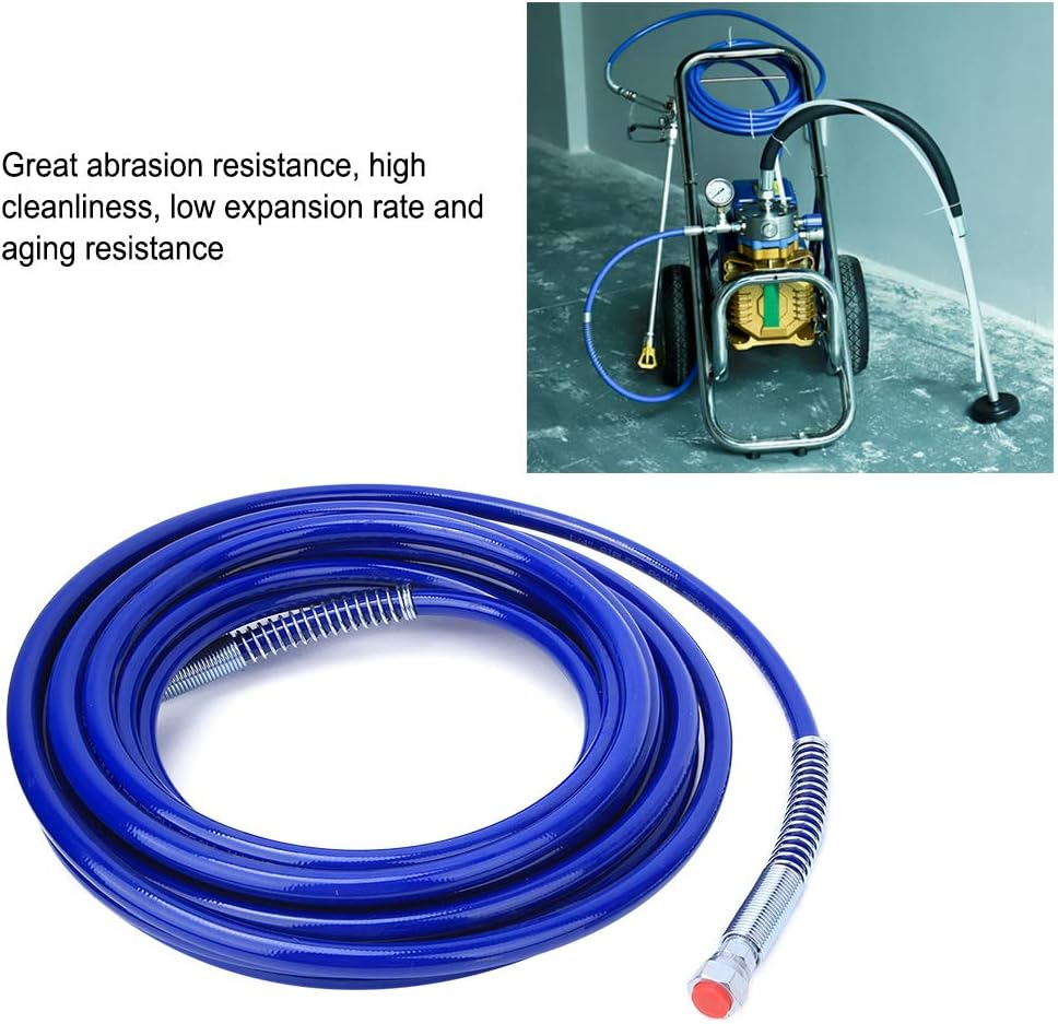 Sprayer Gun Hose, Paint Spray Hose, High Pressure Capacity for 1/4In Airless Paint Spray Hose Spray Gun Marine Automotive Wood Work image number 1