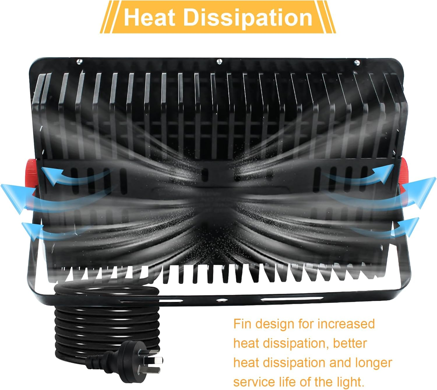 2 Pack 200W LED Flood Light 3000K Warm White, outside Flood Light, Plug in Floodlight, 18000LM Super Bright Outdoor Security Lights, IP66 Waterproof Floodlights for Yard, Garage, Garden, Lawn image number 4