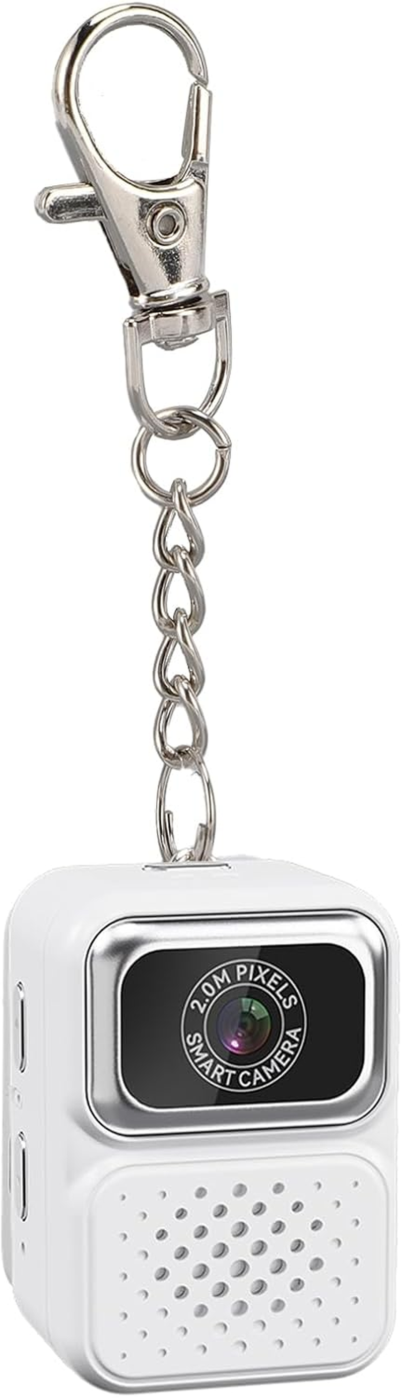 Zopsc 1080P Keychain Camera, Tiny Retro Digital Camera, 2MP Photos, 128GB Expandable, Portable Pocket Video Recorder for Travel & Study (White) - White image number 6