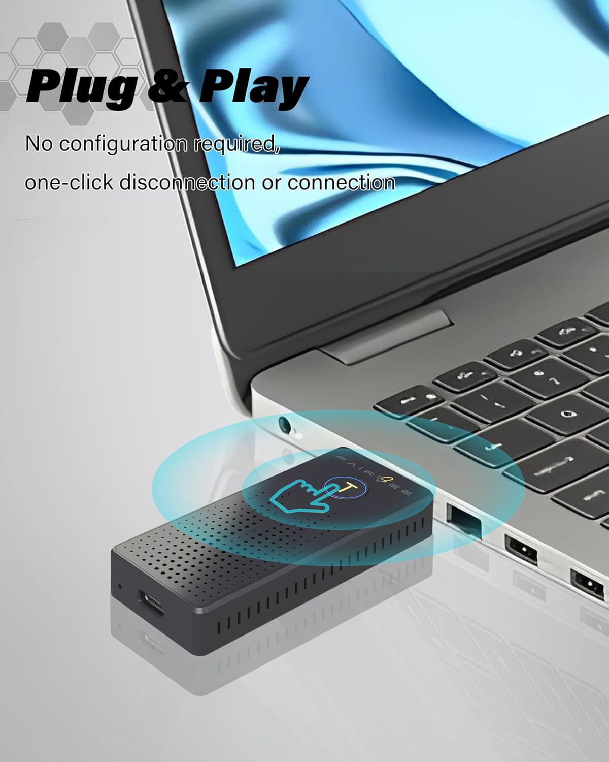 Wireless HDMI Transmitter and Receiver 4K, Plug & Play Portable Wireless Hdmi Extender, Support 2.4/5.8Ghz for Streaming Video&Audio from Laptop/Camera/Cable Box to Monitor, Projector, HDTV image number 1