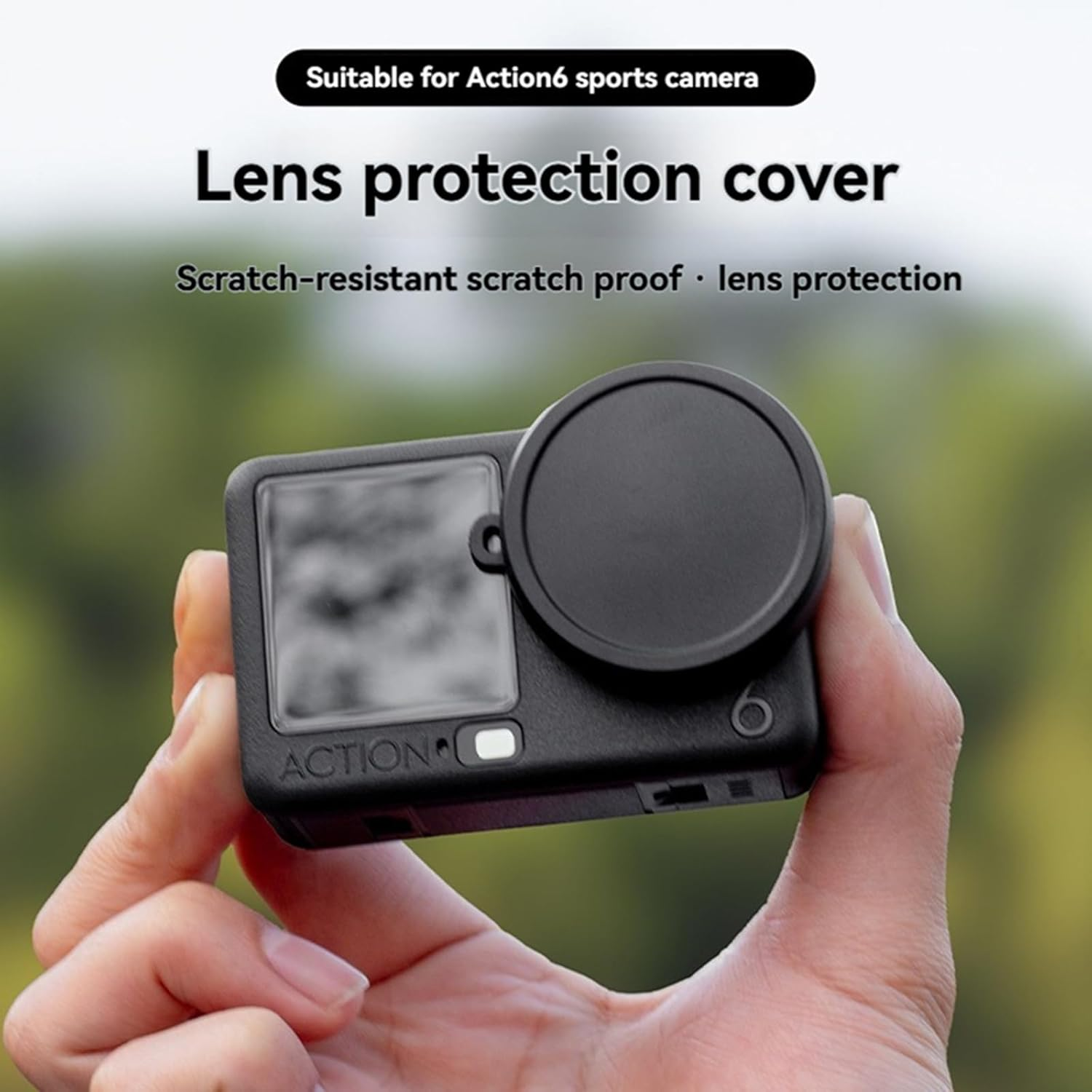 Lens Cover for DJI Osmo ACTION 6 (2-Pack), Soft Silicone Camera Cover Shockproof & Dustproof &ndash; Easy to Install, Washable Protective Case for Action Camera Accessories image number 5