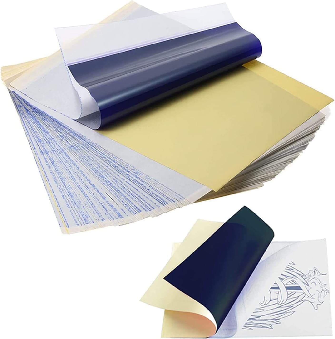 Tattoo Transfer Paper and Gel Kit, 100PCS Tatt&omicron;&omicron; Thermal Stencil Paper, 4 Layers Premium DIY Tatt&omicron;&omicron; Tracing Paper Transfer Kit Supplies, Size A4 TTP-100 (20)