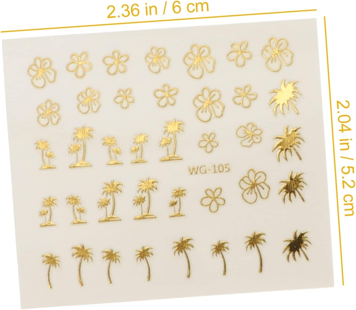 MOTHNUR Gold Nail Art Stickers 10Pcs Mixed Shapes 3D Metallic Manicure Nail Decorations Self-Adhesive for DIY Salon and Home Use Random Style image number 4