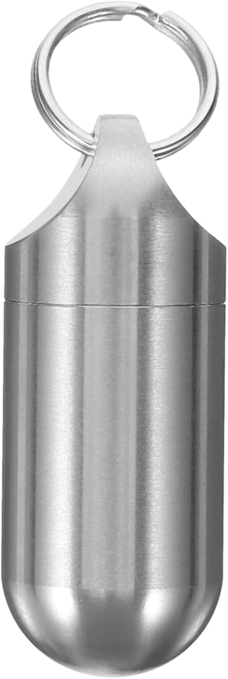 Iplusmile Metal Pill Organizer, Portable Waterproof Medicine Holder Keychain, Mini Pill Case for Outdoor Camping and Travel image number 6