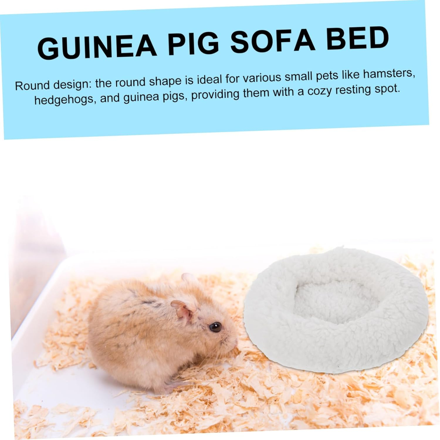 HYTROVE Guinea Pig Bedding Hedgehog Bed Warm Fleece Small Animal Heating Pad Soft Nest for Winter Rabbit Bedding