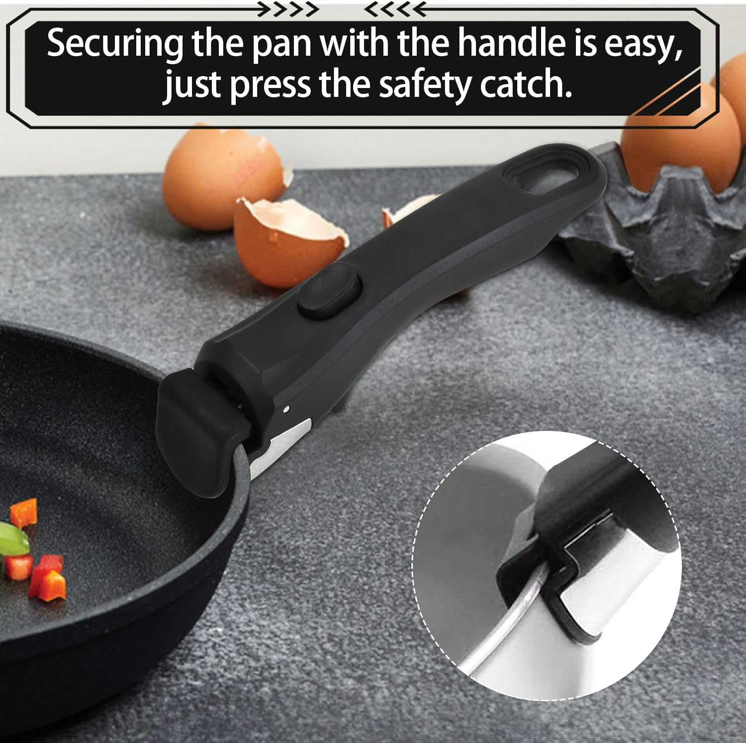 Detachable Pan Handle &ndash; 19 Cm Heat-Resistant, 5 Kg Load, Universal Fit for Saucepans & Frying Pans, Anti-Scald Grip image number 6