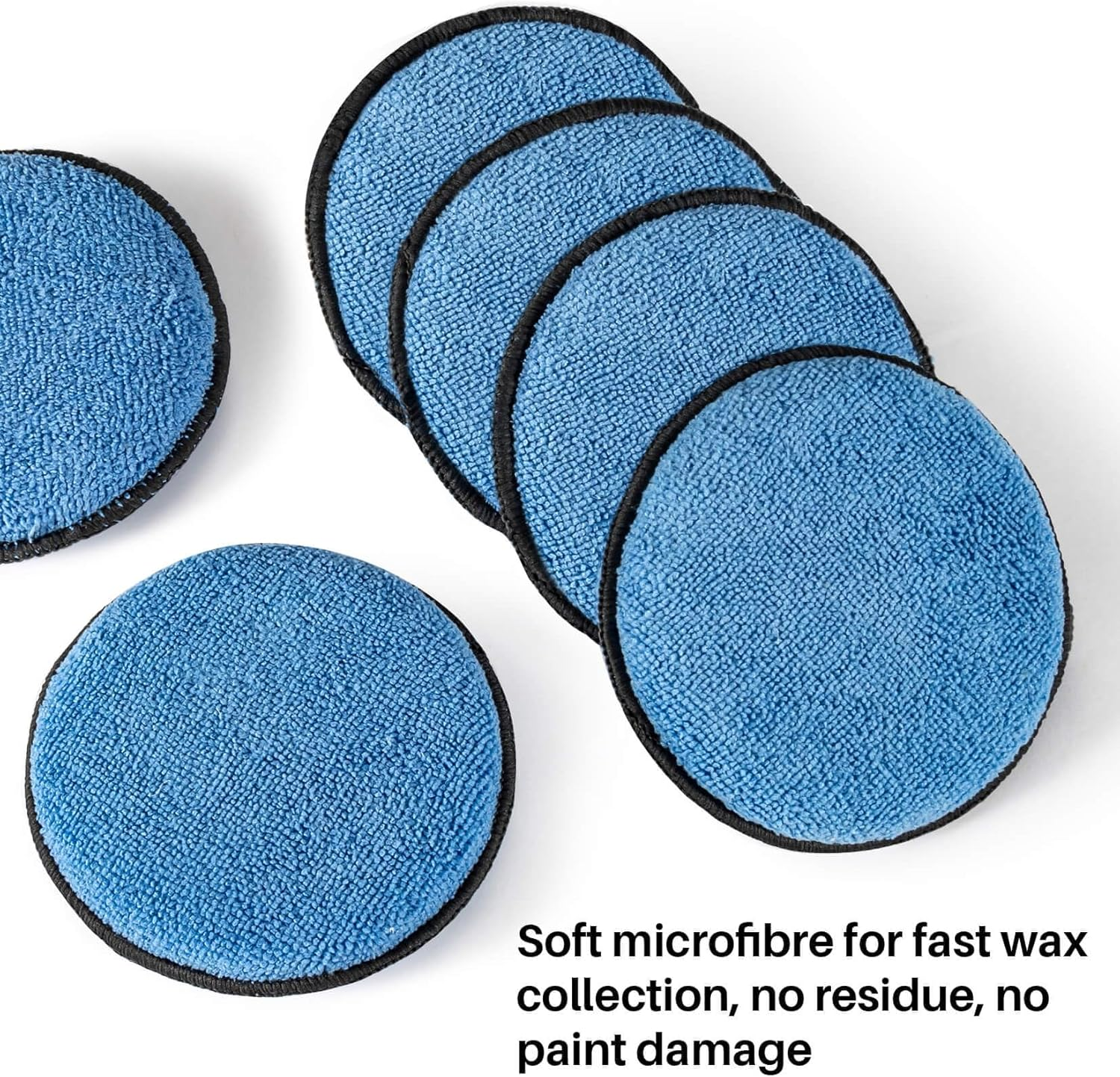 Sukh 12 Pack Microfiber Foam Car Wax Applicator Pad - Foam Applicator Pads Detailing round 4.72 Inch Polishing Sponges for Car Wax Applicator Pad round Blue - Yellow image number 2